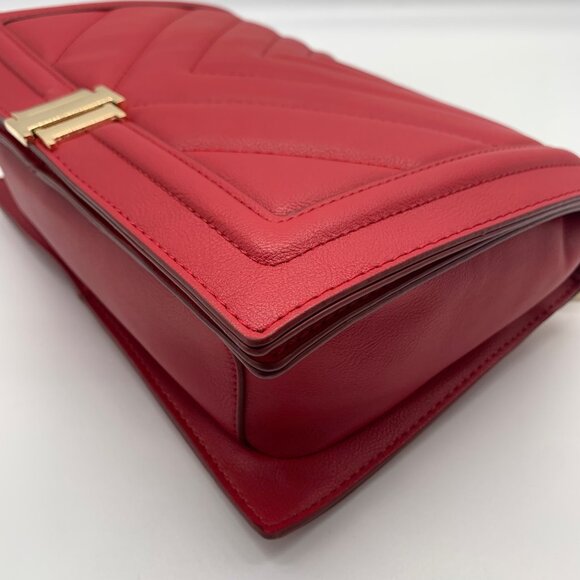 I.N.C. International Concepts Red Pepper Chevron Ajae Flap Convertible Crossbody - Picture 7 of 11